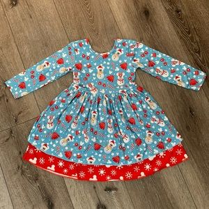 Mickey Snowman layered dress